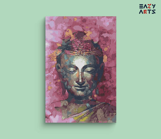 Lord Buddha Pink paint by numbers