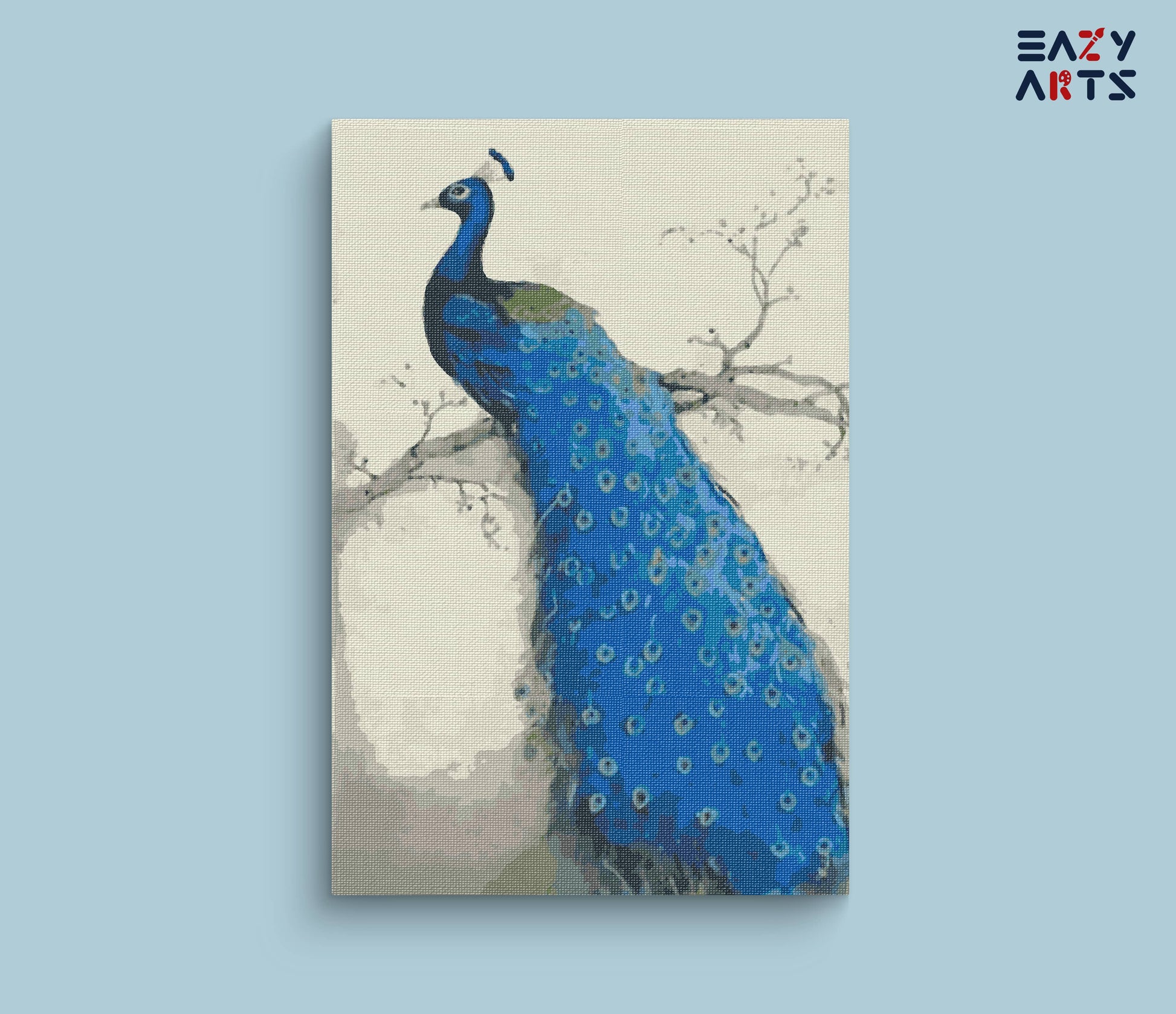 Peacock Sitting paint by numbers