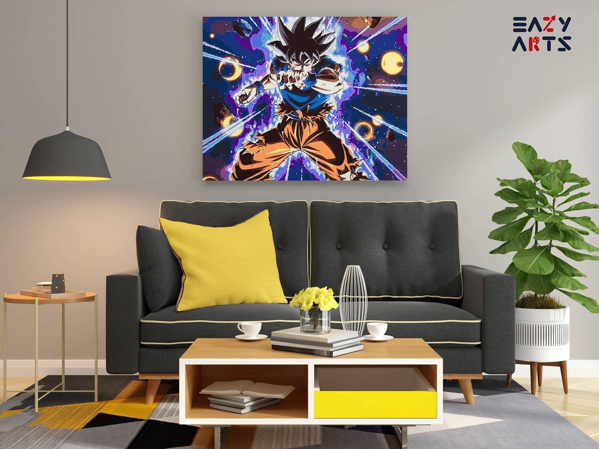 Goku Fighting paint by numbers kit
