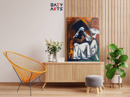 Mother Teressa by MF Husain paint by numbers kit