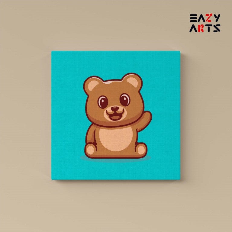 Teddy Bear Waving Paint By Numbers kit for kids