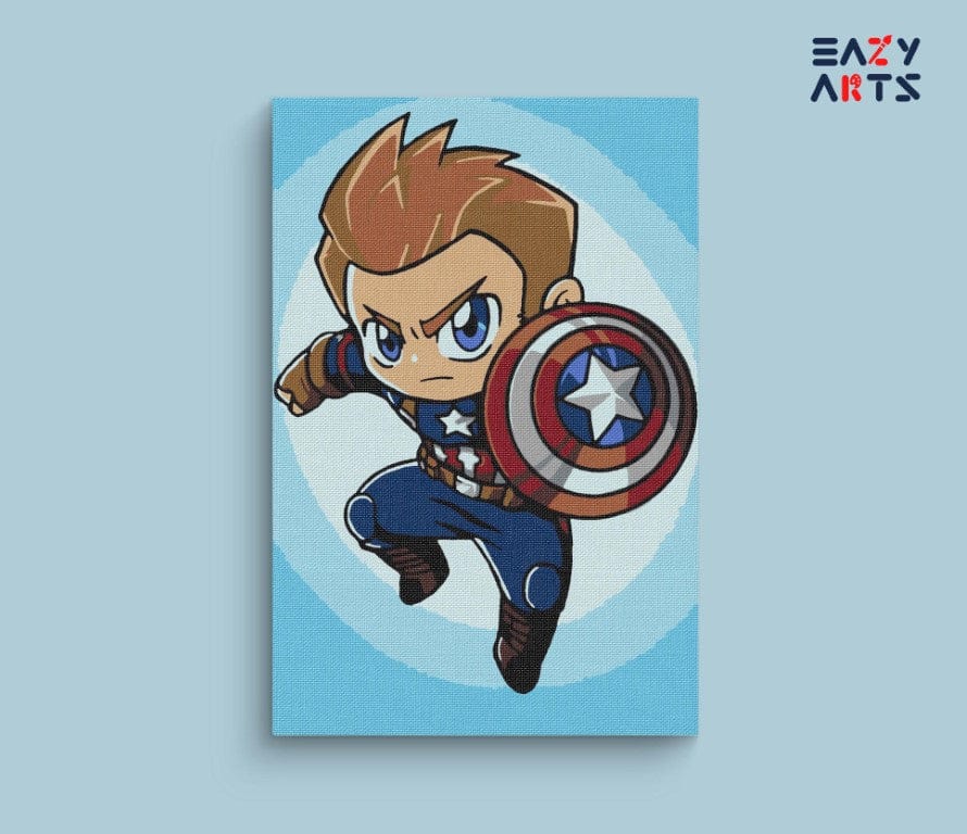 Captain America Jump Paint By Numbers kit for kids