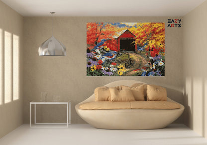 Birds and House paint by numbers kit