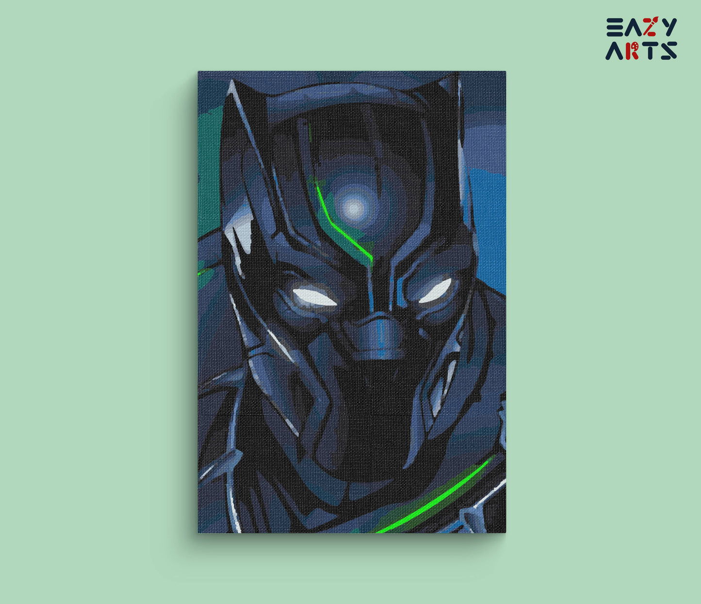 Black Panther Suit paint by numbers