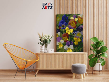 Colorful Flowers Garden paint by numbers kit