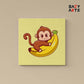 Monkey Higging Banana Paint By Numbers kit for kids
