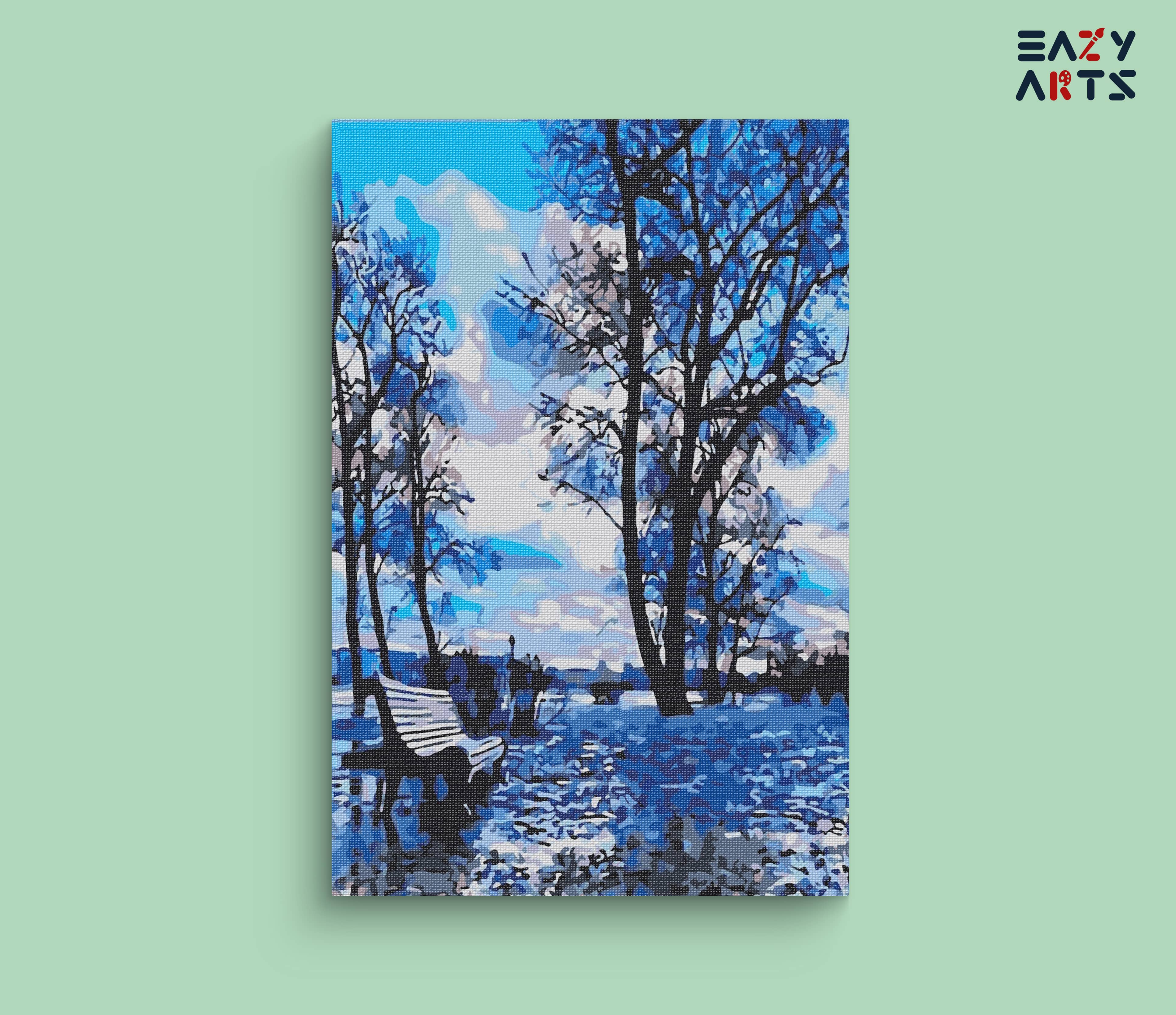 Sky & Trees Paint By Numbers kit – eazyarts.in