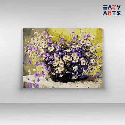 Colorful Flower Vase paint by numbers kit