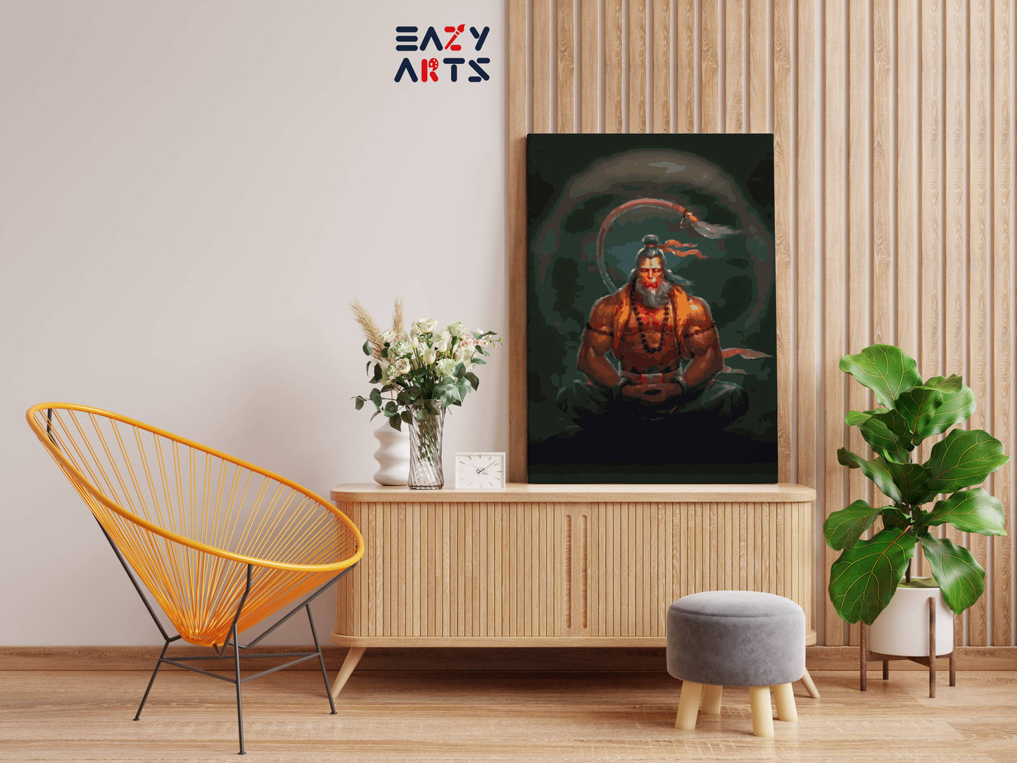 Lord Hanuman in Meditation paint by numbers kit