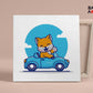 Cat Driving Car PBN kit for kids