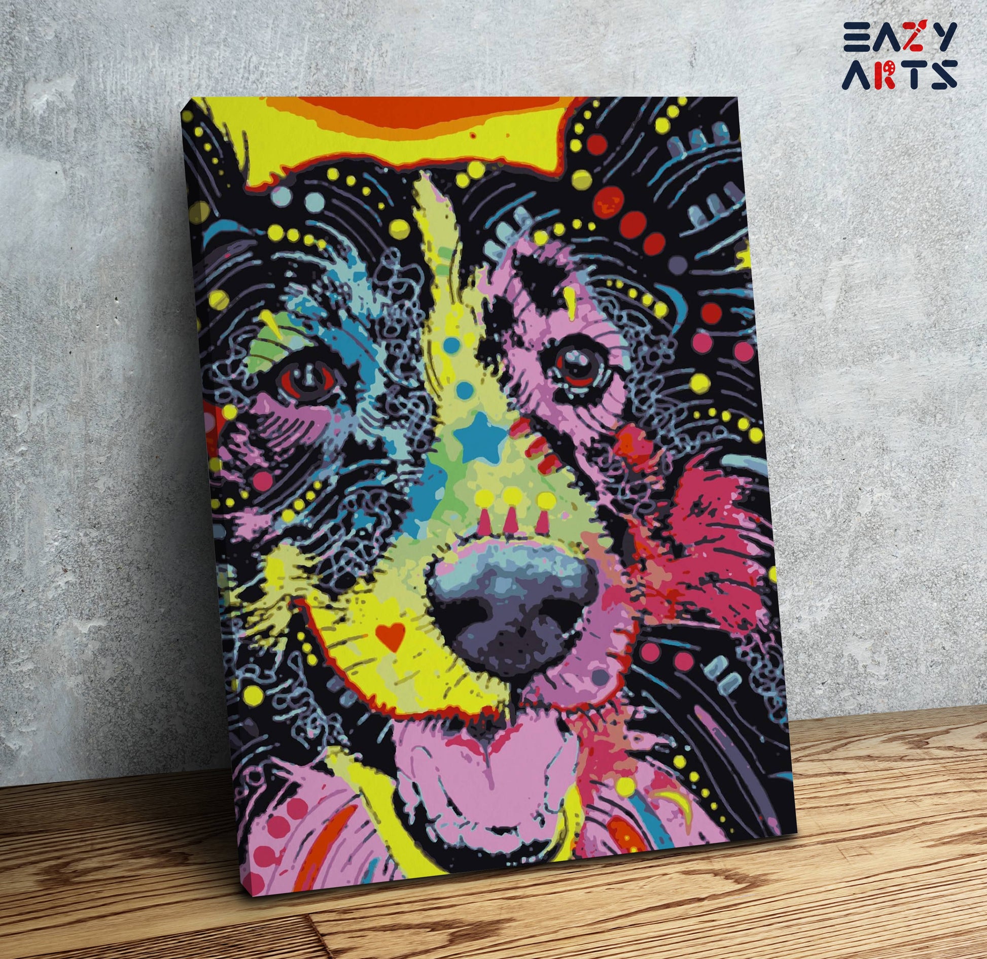 Dog Colorful Abstract PBN kit