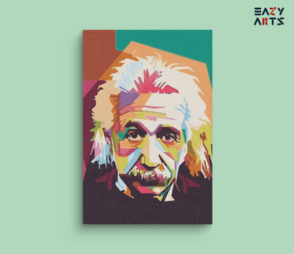 Albert Einstein Abstract paint by numbers