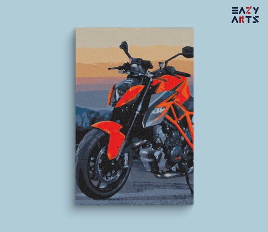 Red KTM Bike paint by numbers