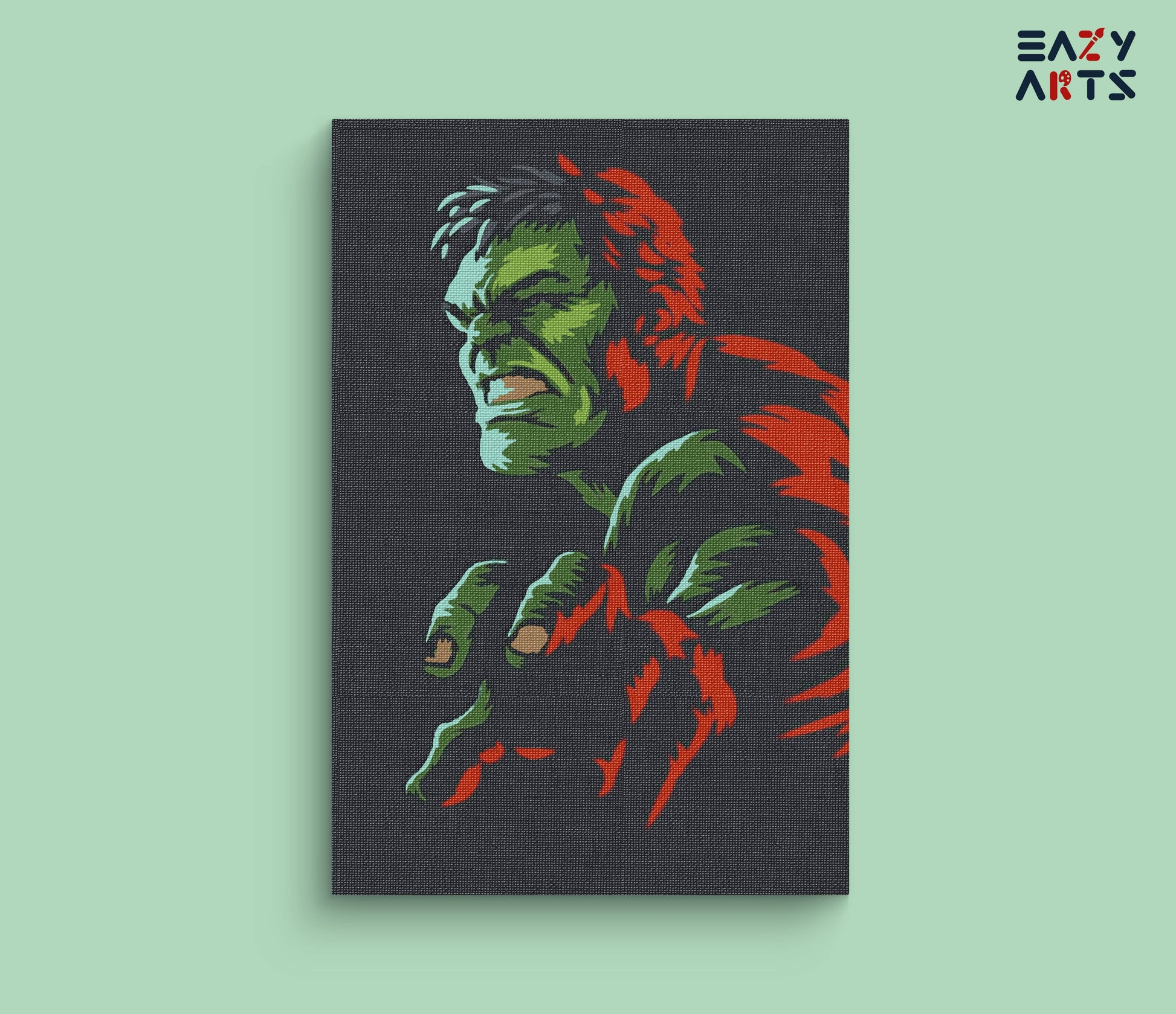 Hulk Abstract paint by numbers
