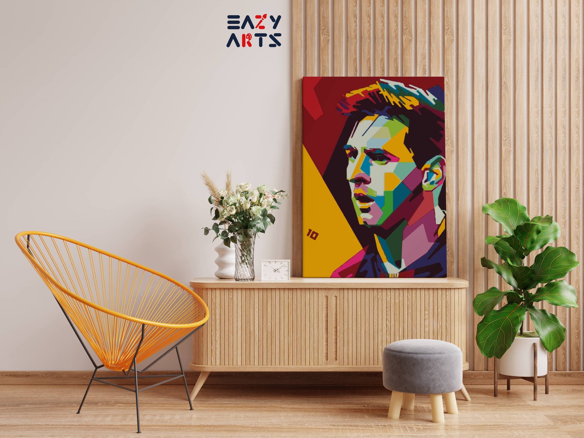 Messi 10 Abstract paint by numbers kit