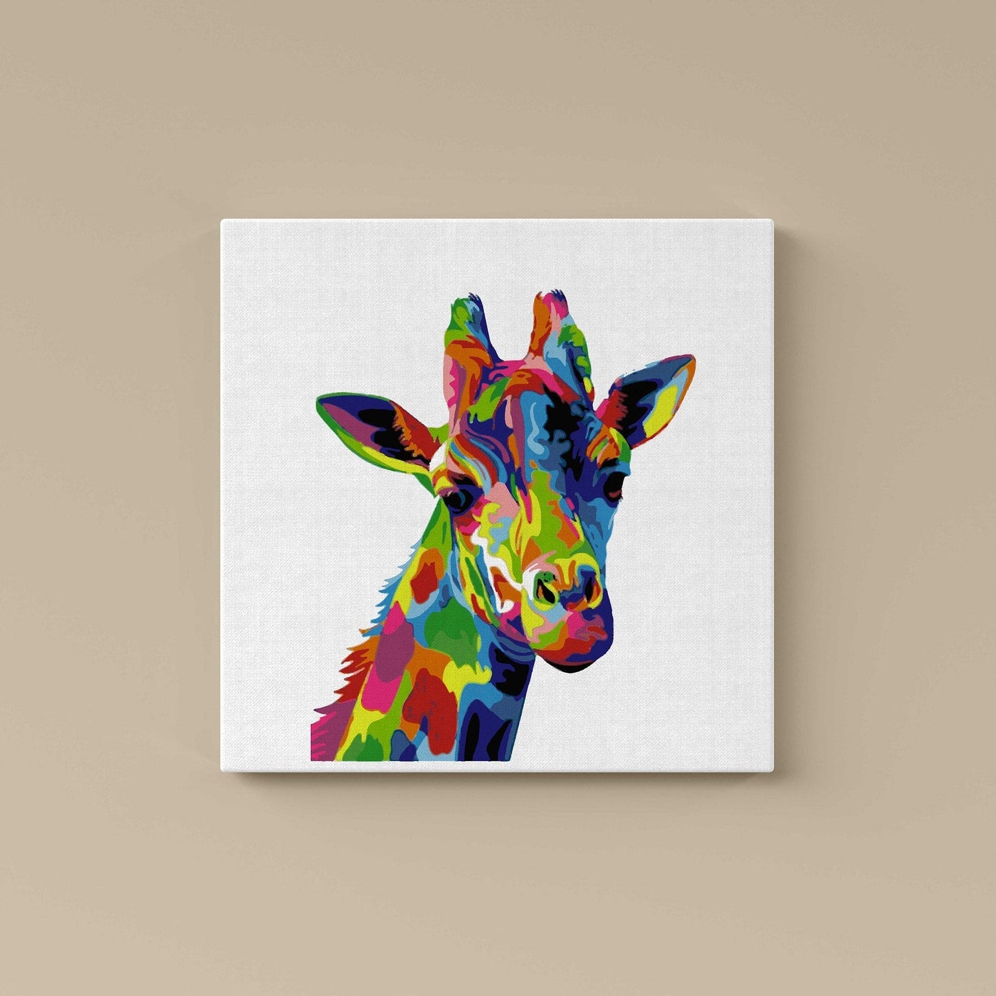 Giraffe abstract paint by numbers