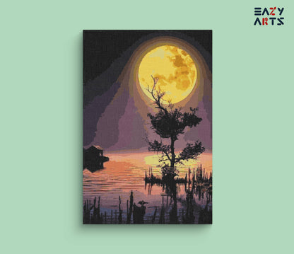 Yellow Moon paint by numbers
