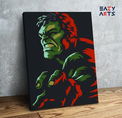 Hulk Abstract PBN kit for kids