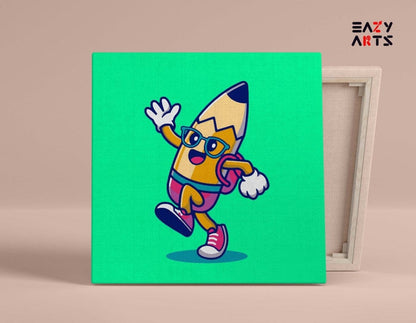 Pencil Cartoon PBN kit for kids