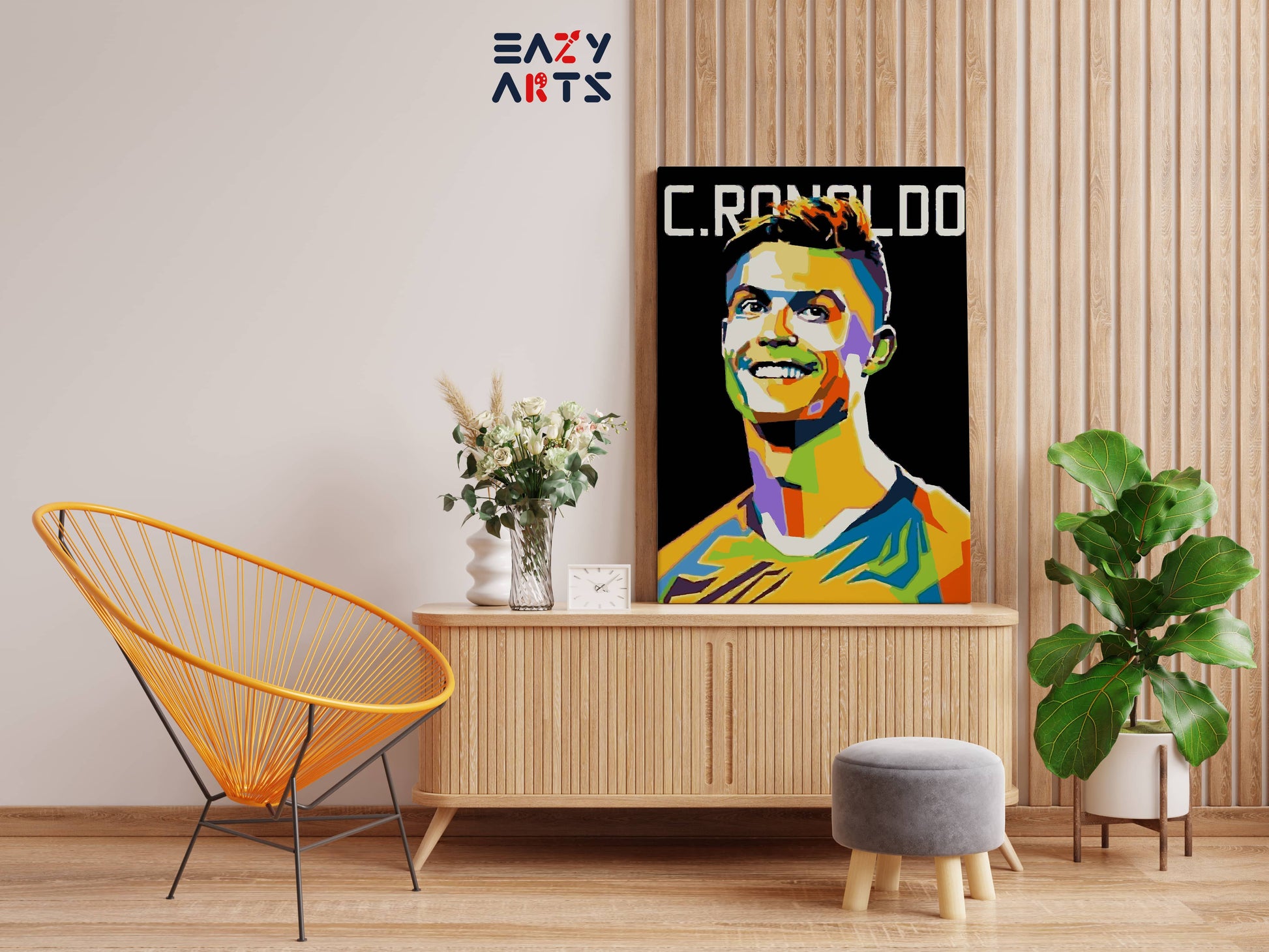 Cristiano Ronaldo Abstract paint by numbers kit