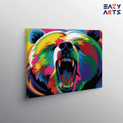 bear screeming paint by numbers
