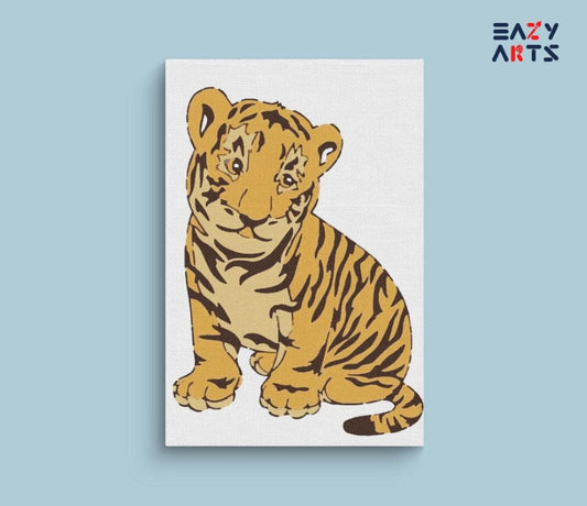 Baby Tiger Paint By Numbers kit for kids