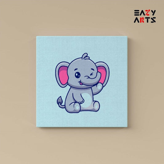 Baby Elephant Paint By Numbers kit for kids