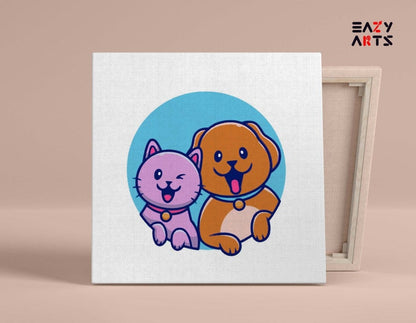 Cat and Dog PBN kit for kids