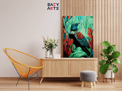 Bird Closeup paint by numbers kit