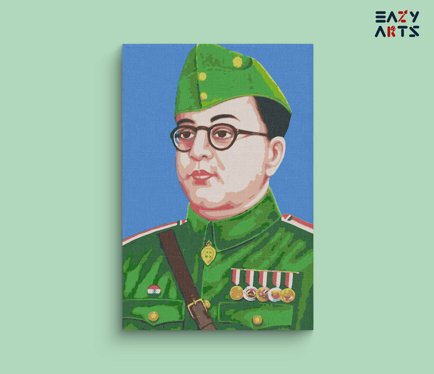 Subhas Chandra Bose paint by numbers