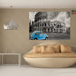 Blue Vintage Car In Colosseum paint by numbers kit