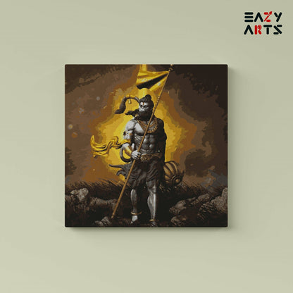 Lord Hanuman paint by numbers