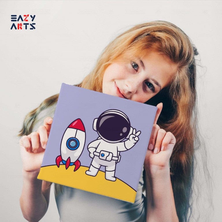 Astronaut On Moon Paint By Numbers kit