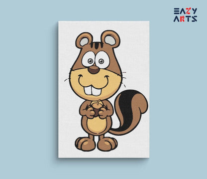 Squarrel Paint By Numbers kit for kids