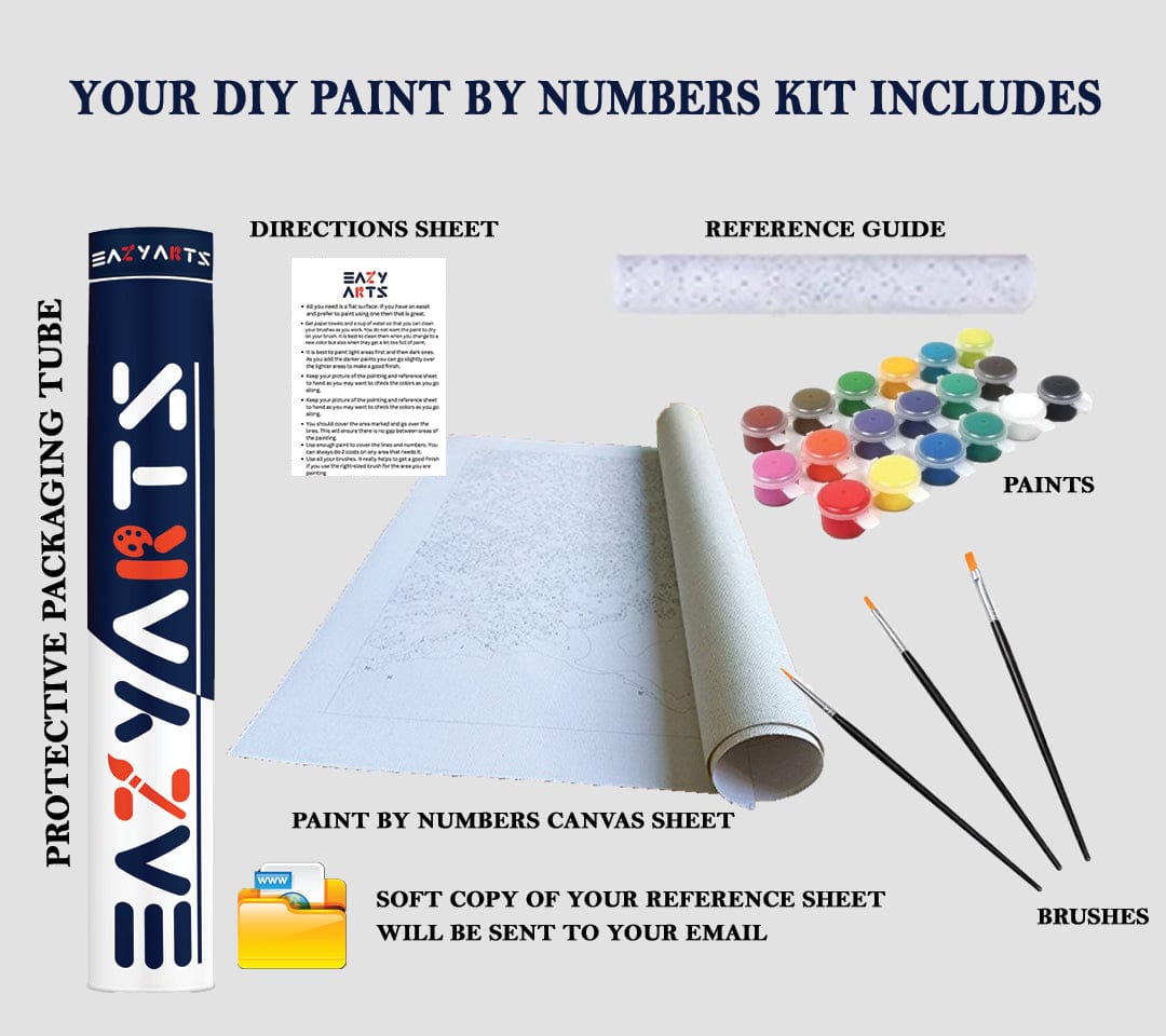 Custom Paint by Number Paint by Number Kit Paint by Number Kit Adult Paint  by Numbers Diy Paint by Number 24 Colors 