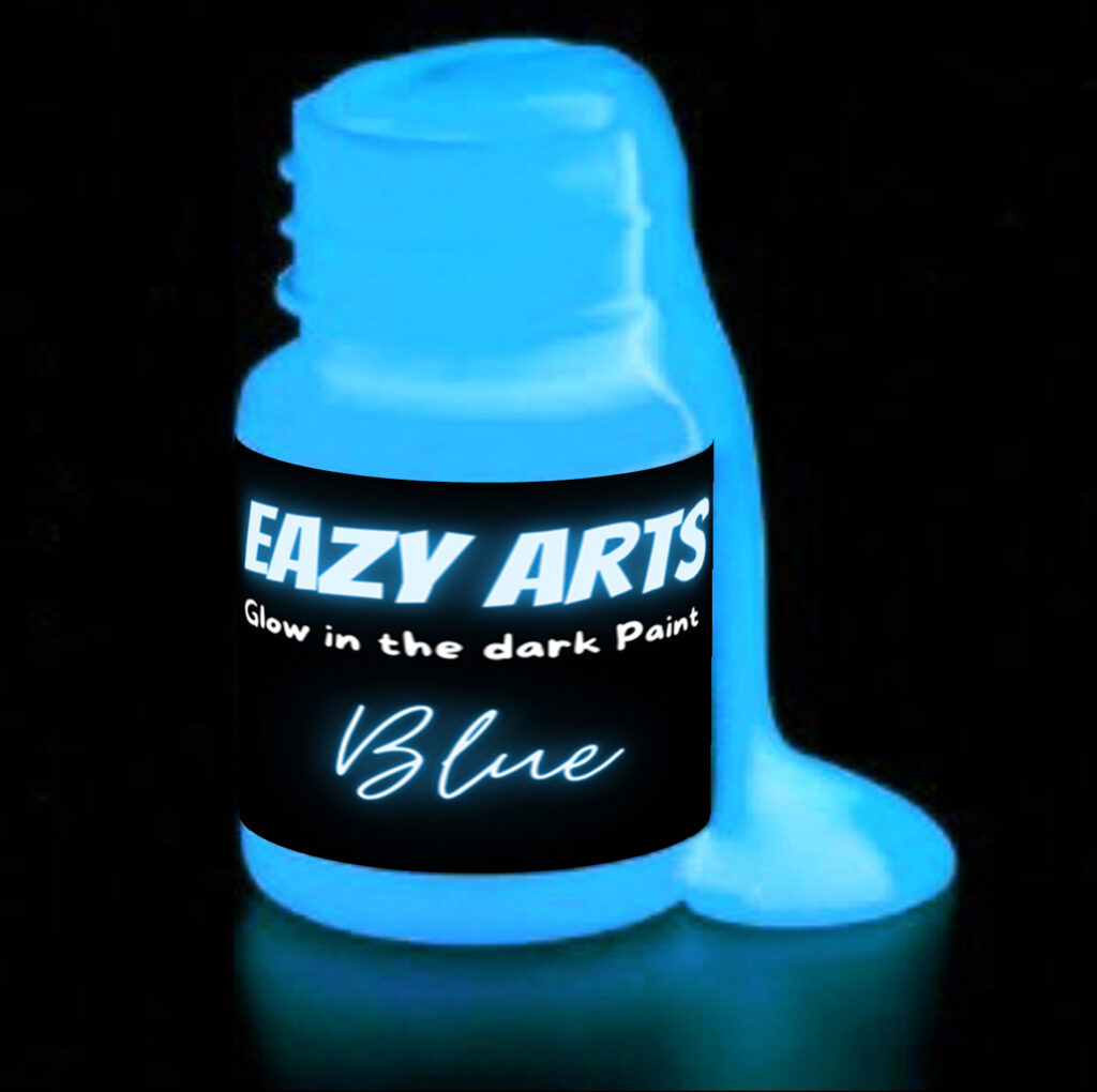Glow in the dark Paint blue color