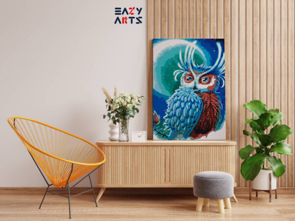 Owl In Night Paint by Numbers Kit - Image 2