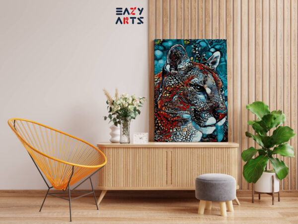 Cheetah Head Paint by Numbers Kit - Image 2