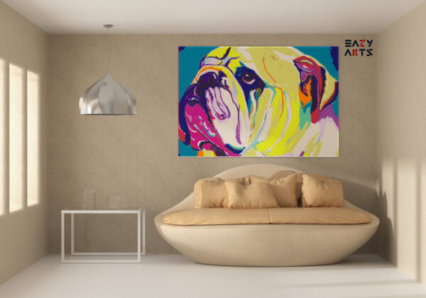 Dog Pitbull Abstract Paint By Numbers kit - Image 2