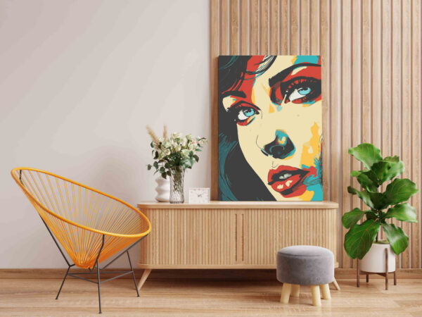 Beautiful Girl Abstract Paint by Numbers Kit - Image 2