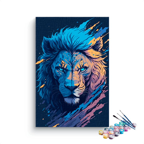 Lion Face Art Painting Paint by Numbers Kit