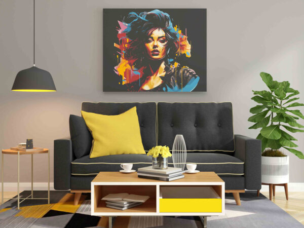 Colorful Girl Abstract Paint by Numbers Kit - Image 2