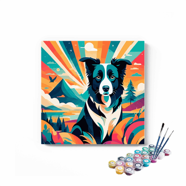 Dog Abstract Scenery Paint by Numbers Kit