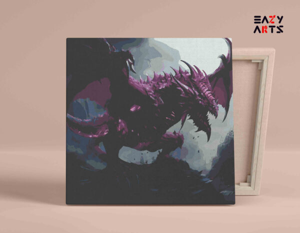 Dragon Angry Paint by Numbers Kit - Image 2