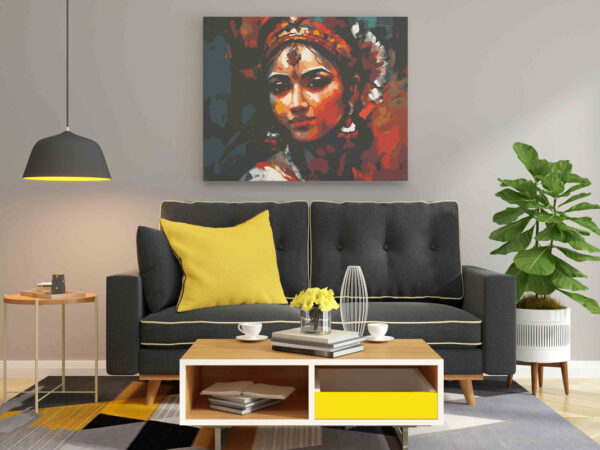 Holi celebrating Girl Paint by Numbers Kit - Image 2