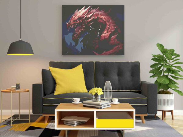 Purple eyed dragon Paint by Numbers Kit - Image 2