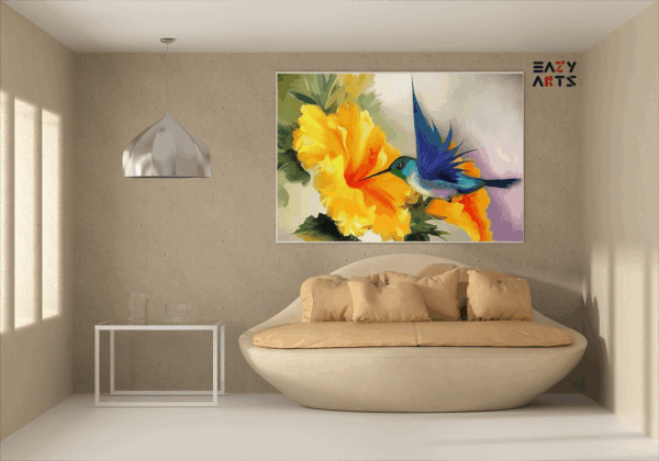 Vibrant Hummingbird A Colorful Paint-by-Number Kit - Image 2