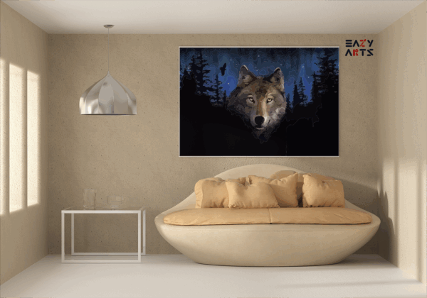 Nightly Vigil A Wolf Paint-by-Number Kit - Image 2