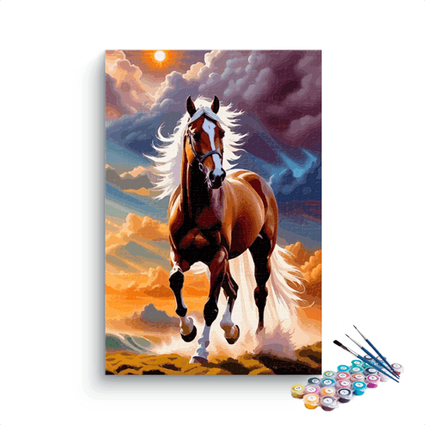 Majestic Horse in Sunset Paint by Number Kit