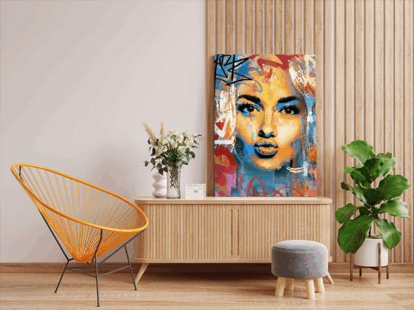 Street Art Portrait Paint by Number Kit - Image 2